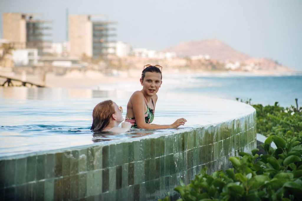 Stranger Things stars Millie Bobby Brown and Sadie Sink visit Grand Velas Los Cabos. Photo by Enrique Morales